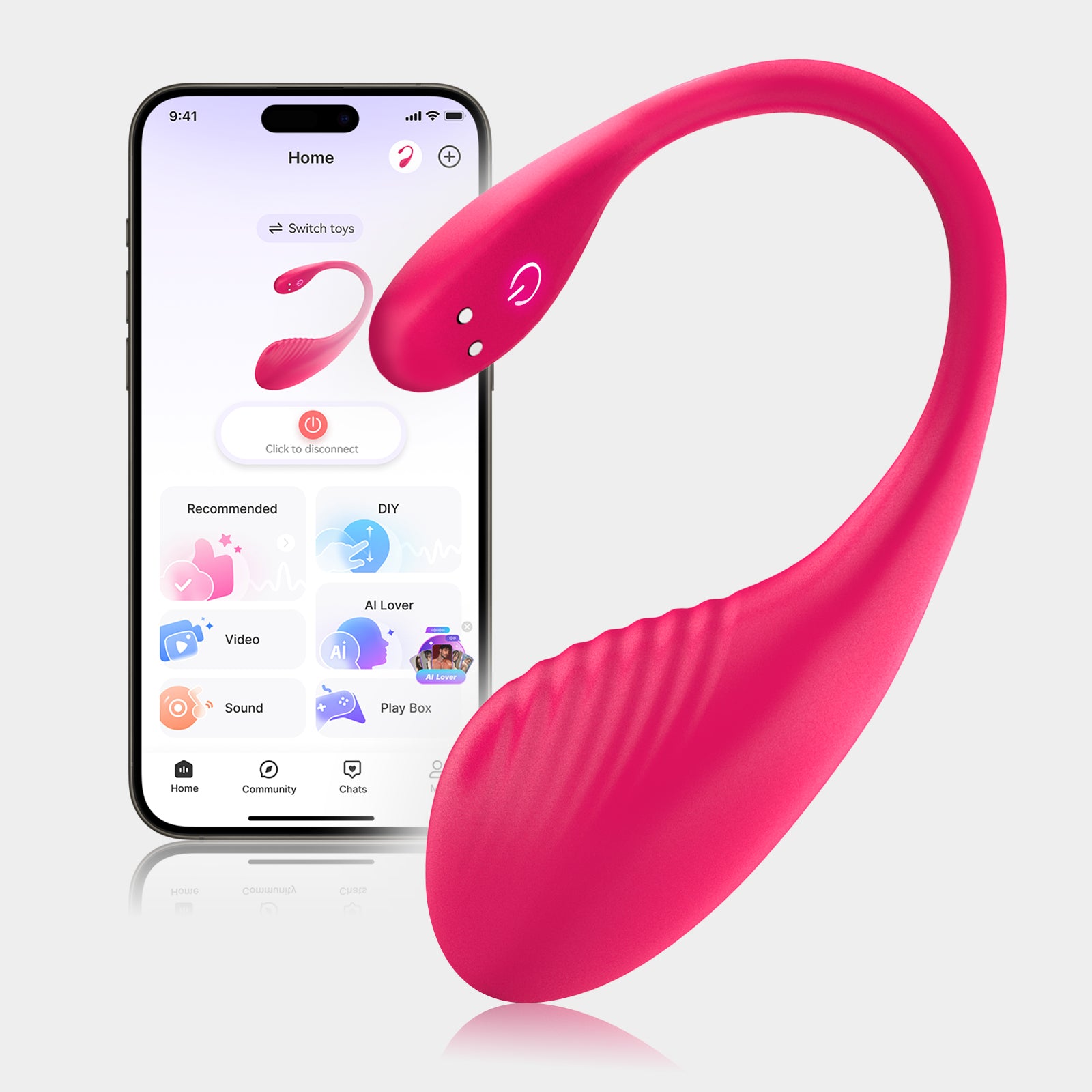 EUPHORIC| APP-Vibrations Ei & Vagina Toy
