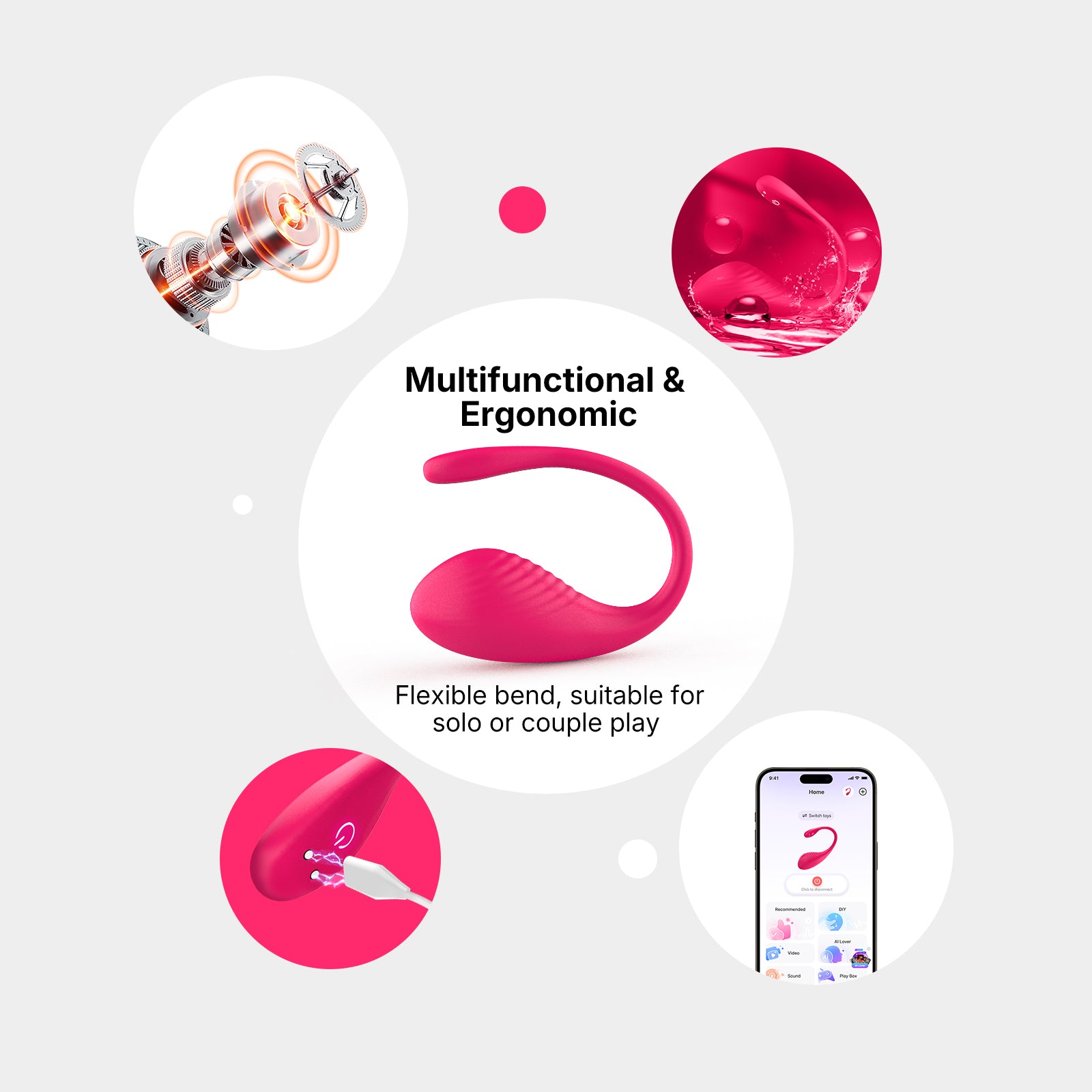 EUPHORIC| APP-Vibrations Ei & Vagina Toy