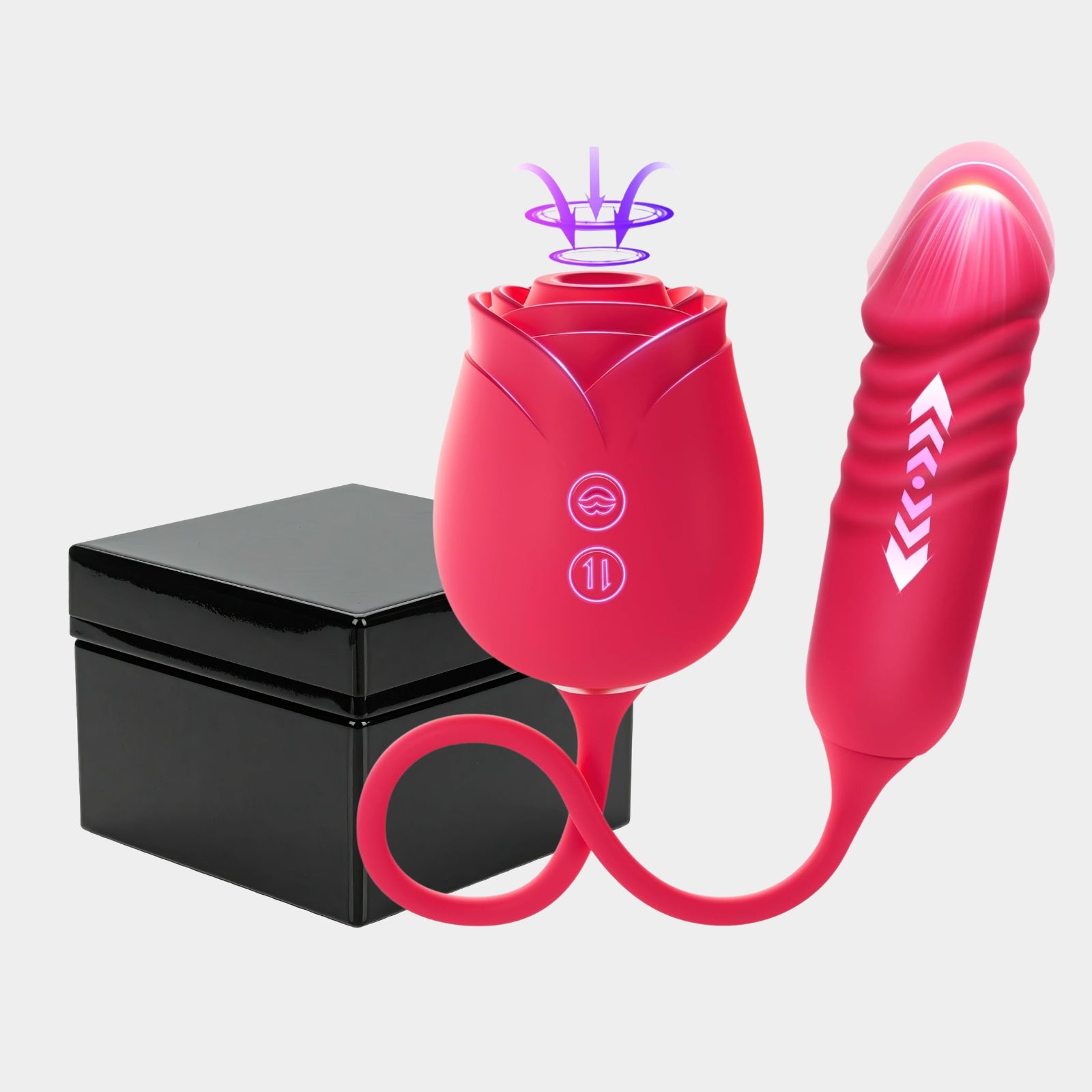 ROSEMARY| Rosen-Vibrator mit Saug-, Stoß- & Vibrationsfunktion